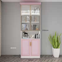 Bureau d'ordinateur intégré en bois massif écologique moderne avec étagère pour l'étude, le bureau ou le salon des filles