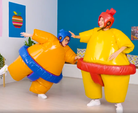 Costumes de lutte de sumo rembourrés en mousse de haute qualité ensemble complet de costumes et de tapis de sumo gonflable pour enfants avec matelas