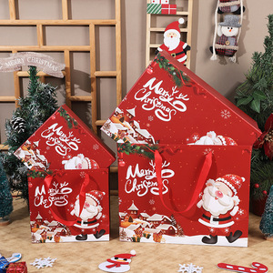 <strong>Wholesale</strong> Eco-friendly Recyclable Custom Printed <strong>Christmas</strong> <strong>Gift</strong> Folders with UV Coating Embossing Ribbon Bulk Candy Chocolate - Product Image 4