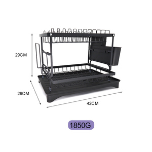 Over the <b>Dish</b> <b>Rack</b> Kitchen <b>Dish</b> Drying <b>Rack</b> Double Tiers Metal Large Capacity Storage <b>Dish</b> <b>Racks</b> for Kitchen Counter - Product Image 3