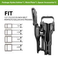 Gun & Flower OWB Kydex Duty Holster Libération du pouce à droite avec couvercle de sécurité Convient parfaitement à 17 19