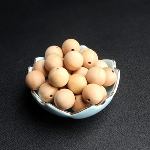 Peach Wood Beads Round Natural Color Small Hole For <b>Bracelet</b> Making Bulk Pack - Product Image 3