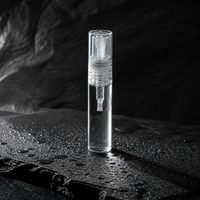 Flacon vaporisateur en verre transparent de 2 ml, 3 ml, 5 ml, format voyage, flacon vide portable pour tester les parfums avec bouchon pulvérisateur transparent