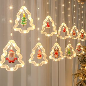 Guirlande lumineuse LED en forme d'anneau, rideau de lumières féériques, IP44, basse tension, USB, pour la maison, la chambre, la fenêtre, les fêtes, Noël, décoration - Product Image 1