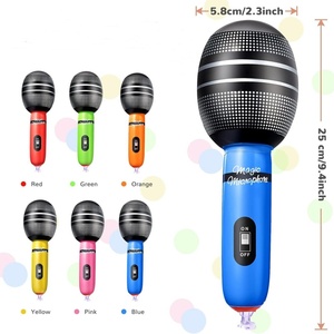 Micrófono Inflable de PVC de 25*5.8 CM en Colores Surtidos para Conciertos Musicales, Fiestas Temáticas de Cantantes, Juegos de Rol, Fiestas de Cumpleaños y Karaoke - Product Image 2