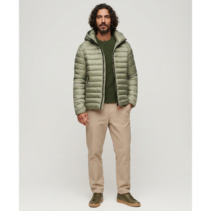 High Quality Nylon Black Puffer Jacket Men Winter Bubble Windbreaker <b>Down</b> Jacket Plus Size Breathable Customization OEM - Product Image 1