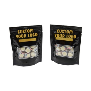 Bolsas de Mylar Personalizadas al por Mayor, a Prueba de Olores, Resellables, con Ventana de Visualización de 3.5g, Doypack para Envasado de Gomitas Comestibles - Product Image 1