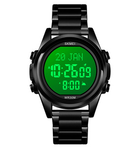 <span class=keywords><strong>Skmei</strong></span>-montre-bracelet numérique à Quartz, de luxe, pour hommes, prière Azan musulmane, arabie saoudite, Qibal, tendance <span class=keywords><strong>1667</strong></span> - Product Image 2
