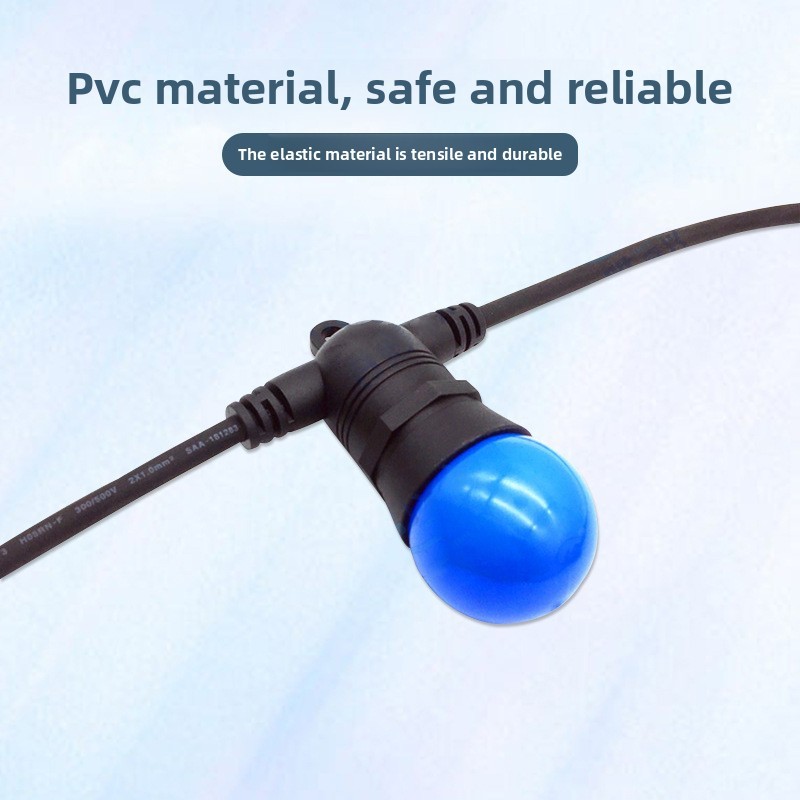 HE SHENG JIA XING Factory Direct Sale Outdoor Waterproof EU/US Power Cord Light String Christmas Decoration E27 Copper Conductor · image 2