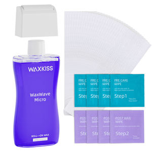 Kit de <span class=keywords><strong>cire</strong></span> molle d'épilation de corps de Offre Spéciale de Waxkiss avec l'applicateur de rouleau, supportant la formule d'emballage personnalisée - Product Image 1