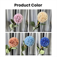 Haute qualité tige unique soie artificielle rose bleu Allium ampoule oignon boule fleur pour Table de noël pièce maîtresse mariage