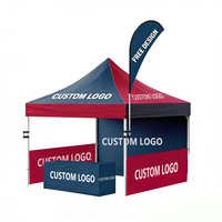 Tente de golf pliable personnalisée avec impression publicitaire, 10x10, pour salon professionnel, promotion, gazebo portable, facile à utiliser pour les événements en plein air