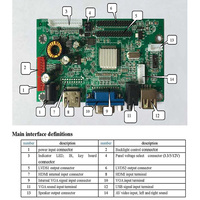 Contrôleur de moniteur LCD de qualité industrielle LED 15 - 32 pouces, carte universelle LVDS v56 avec USB pour moniteur LCD