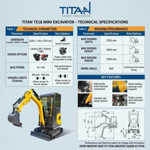 Mini-excavatrice TITAN de 1,8 tonne avec commande pilote - Moteur Euro 5 EPA, excavatrice sur chenilles pour l'aménagement paysager <span class=keywords><strong>et</strong></span> le jardinage - Product Image 6