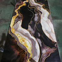 Feuille de marbre en PVC écologique pour impression 3D, 1220x2440mm, ignifuge, imperméable, panneau mural intérieur pour chambre à coucher, salle de sport