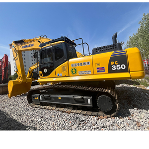Excavatrice sur chenilles hydraulique Komatsu PC350 d'occasion, robuste, de haute qualité, faible nombre d'heures de fonctionnement, poids opérationnel de 35 tonnes, pour le déplacement de roches dures - Product Image 3