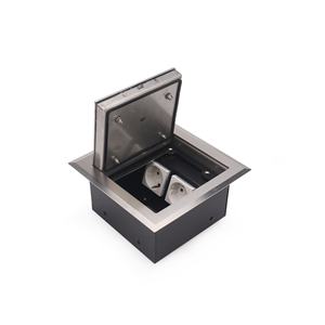 Caja de Conexión a Piso de Acero Inoxidable Impermeable IP66 con Módulos de Alimentación Dobles Empotrados - Product Image 4