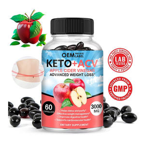 Gélules de vinaigre de cidre de pomme Keto OEM pour la gestion du poids et l'augmentation de l'énergie, complément alimentaire en gélules de vinaigre de cidre de pomme Keto - Product Image 1