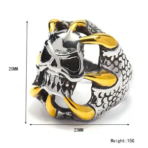 European and American star death squad male titanium steel ring Hollywood Stallone the same factory wholesale