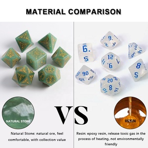 <span class=keywords><strong>Xi</strong></span> <span class=keywords><strong>Ping</strong></span> Juegos de mesa Dados Mazmorras y dragones Piedra natural Piedra preciosa DND RPG Dados 16mm-24mm Juego verde a granel - Product Image 6