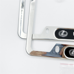 <span class=keywords><strong>Portatarga</strong></span> targa anteriore in <span class=keywords><strong>acciaio</strong></span> inossidabile argento di fascia alta - Product Image 4