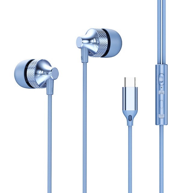 Sound Deep Bass in Ear Wired 3.5MM Type C Earphone Headset with Microphone Volume Control Stereo Headset for Phone Computers