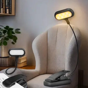 LOHAS, gran oferta, luz de libro, USB recargable, 14 LED, Mini luz de lectura portátil, luz de lectura LED Flexible para libros y portátiles