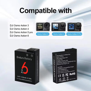 <span class=keywords><strong>Chargeur</strong></span> de batterie HONGDAK pour caméra DJI Osmo <span class=keywords><strong>Action</strong></span> 6/5/4/3 avec voyant lumineux d'indication de charge, boîte de rangement pour batterie à trois emplacements - Product Image 5