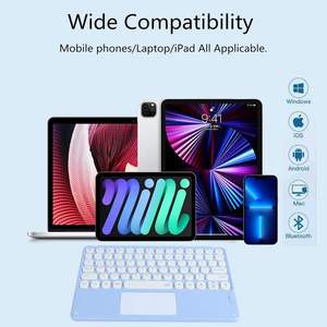 Teclado Inalámbrico Recargable Portátil con Touchpad Metálico Flotante para iPad Air 4 5 6 7 Pro 11 12.9 13 Pulgadas 2024 - Product Image 4