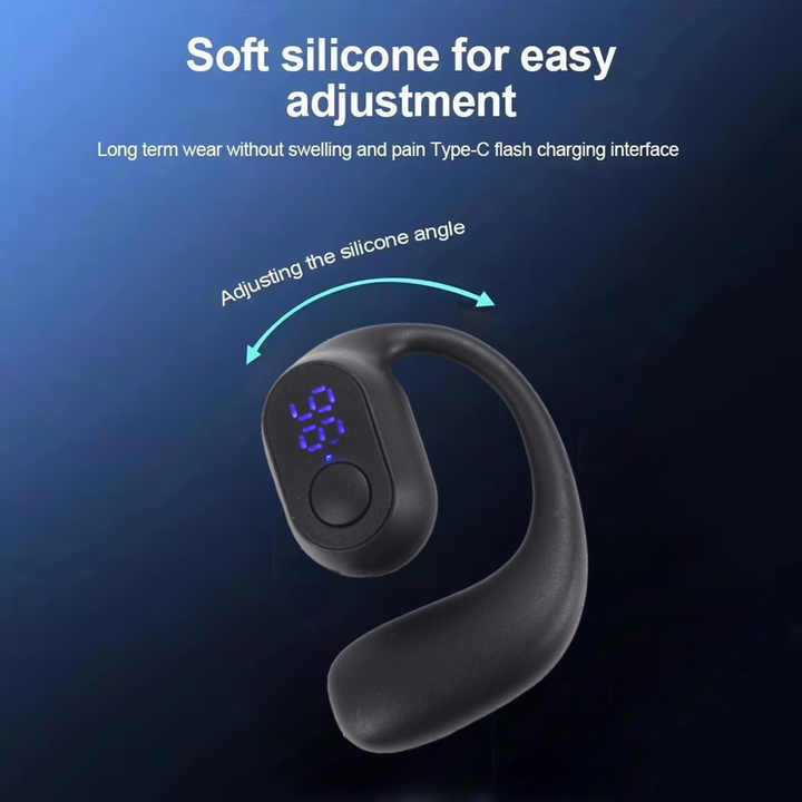 OWS-02 Open 180° Rotation Wireless Business Headset With Mic Air Conduction Ear-hook Touch Control Sports Hifi Earphone