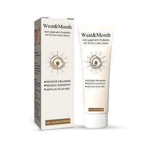 Logotipo personalizado West & Month Protección UV <span class=keywords><strong>Anti</strong></span>-<span class=keywords><strong>Pigmento</strong></span> Probiótico SPF 50 Cuidado de día Protector solar - Product Image 4