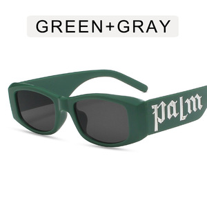 Lunettes <span class=keywords><strong>de</strong></span> soleil carrées rectangulaires à la mode avec logo en métal personnalisé Lunettes <span class=keywords><strong>de</strong></span> soleil Steampunk Y2K pour hommes et femmes 2024 - Product Image 6