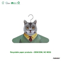 Cintres en carton personnalisés certifiés FSC, biodégradables, recyclés, gain de place, flexibles, Perchas De Cartn Al Por Mayor
