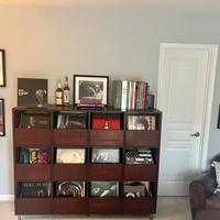 Support de tourne-disque en vinyle rustique armoire de rangement sûre pour les vacances noël pâques remise des diplômes thanksgiving saint valentin