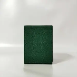 Amazon 120+ Cardboard Leather Cubic Box with PU Green Stone Grain Storage for Playing Cards