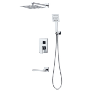 Ensemble <span class=keywords><strong>de</strong></span> système <span class=keywords><strong>de</strong></span> <span class=keywords><strong>douche</strong></span> encastré moderne en chrome réglable avec <span class=keywords><strong>pommeau</strong></span> <span class=keywords><strong>de</strong></span> <span class=keywords><strong>douche</strong></span> pluie <span class=keywords><strong>de</strong></span> 12 pouces et douchette à main - Product Image 2