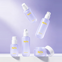 Flacon de lotion cosmétique en verre dépoli dégradé bleu rose 50g 30ml 50ml 100ml 120ml, pot de gel constructeur Guangzhou Huiyu Packaging