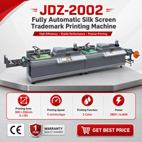 Máquina de Impresión de Serigrafía de 2 Colores Totalmente Automática JDZ-2002, Impresora de Etiquetas de Tela en Rollo con Certificado CE