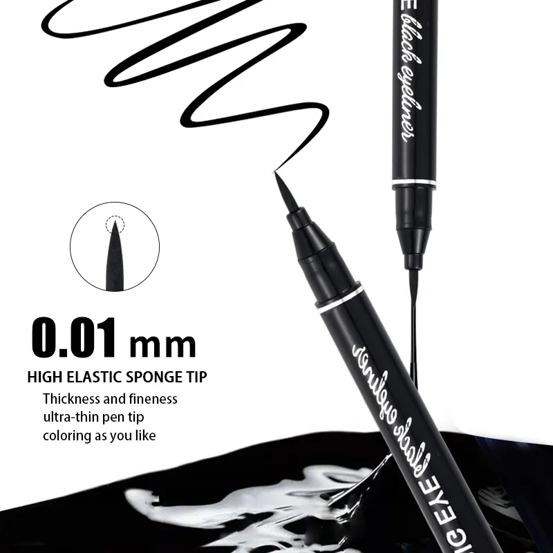 Üretim siyah eyeliner tutkal kalem kendinden yapışkanlı kirpik sıvı makyaj eyeliner