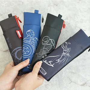 Étui à stylos en cuir minimaliste à succès, logo personnalisé, directement de l'usine, pour l'école, le bureau, la papeterie pour les étudiants, trousses à crayons - Product Image 2