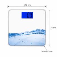 Báscula Digital para Baño, de Vidrio Templado con Pantalla LCD, Moderna, Delgada, Portátil, Personal y Profesional