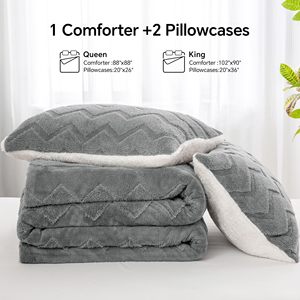 Hot Bán Kích Thước Đầy Đủ <span class=keywords><strong>Comforter</strong></span> <span class=keywords><strong>Set</strong></span>-8 Miếng Pintuck Giường Trong Một Túi Bộ Đồ Giường Bộ Với Chăn Tờ Vỏ Gối Shams - Product Image 5