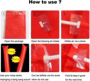 Nouveaux Clappers Gonflables Personnalisables en Forme de Bâton pour Événements Sportifs, Ballons LED, Fabricants de Bruit - Product Image 3