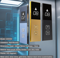 Panneau d'ascenseur moderne en or COP LOP HOP Panneau de bouton d'appel Panneau d'ascenseur avec écran LCD pour pièces de rechange d'ascenseur