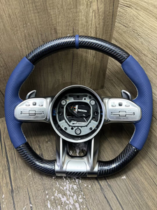 Volante Sportivo a D in Fibra di Carbonio per <span class=keywords><strong>Mercedes</strong></span> <span class=keywords><strong>Serie</strong></span> A <span class=keywords><strong>B</strong></span> C E S Tuning Completo - Product Image 1