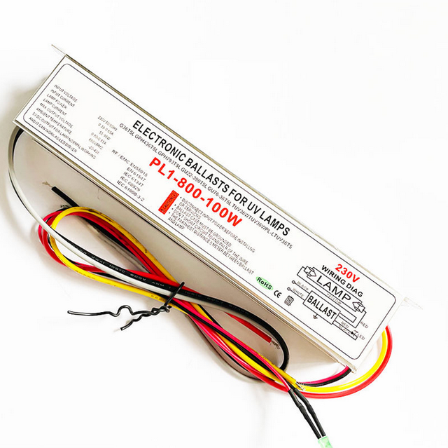 PL1-800-100 Factory Wholesale 110v 220v Quick Preheat Germicidal Lamp Electronic Uv Ballast 55w 100w for T5 T8 Uv Lamps