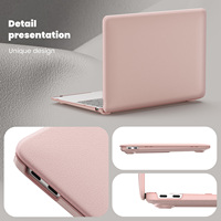 Housse de béquille en PU pour ordinateur portable noir gris rose or pour Mac Book Air 13 2018/2020 Fit modèle A2337 M1 A2179 A1932