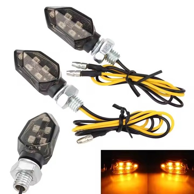 LED Turn Signal Light Super Bright Motorcycle Mini Universal Led Motorbike Lamp Amber Blinker LED Indicators Light
