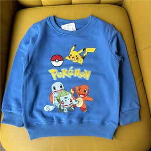 Sweat-shirt à col rond pour enfants, 8 motifs de dessins animés <span class=keywords><strong>Pikachu</strong></span> Charmander Bulbasaur imprimés, pull décontracté à capuche pour garçons et filles - Product Image 2