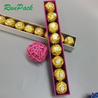 Ruban de boîte-cadeau de chocolat de luxe emballage en carton de 1mm d'épaisseur pour la nourriture Dessert Bonbons truffes impression de stratification mate brillante